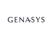 Genasys logo on transparent background.