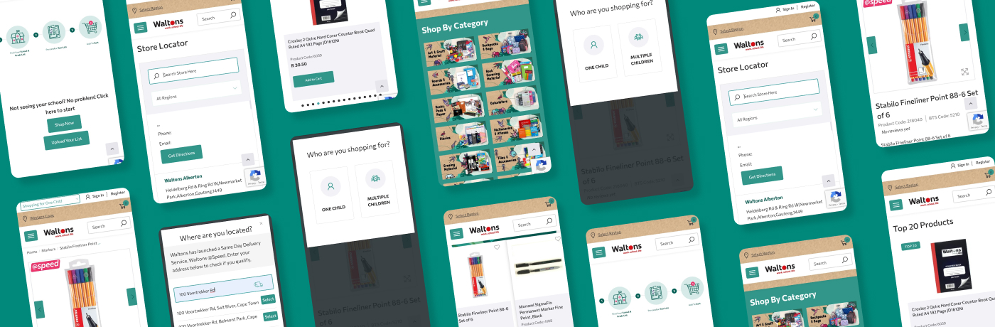 Waltons app on mobile phone
