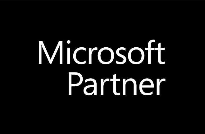 Microsoft Partner logo on black background