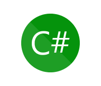 C# logo on transparent background.