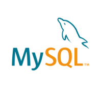MySQL logo on transparent background.