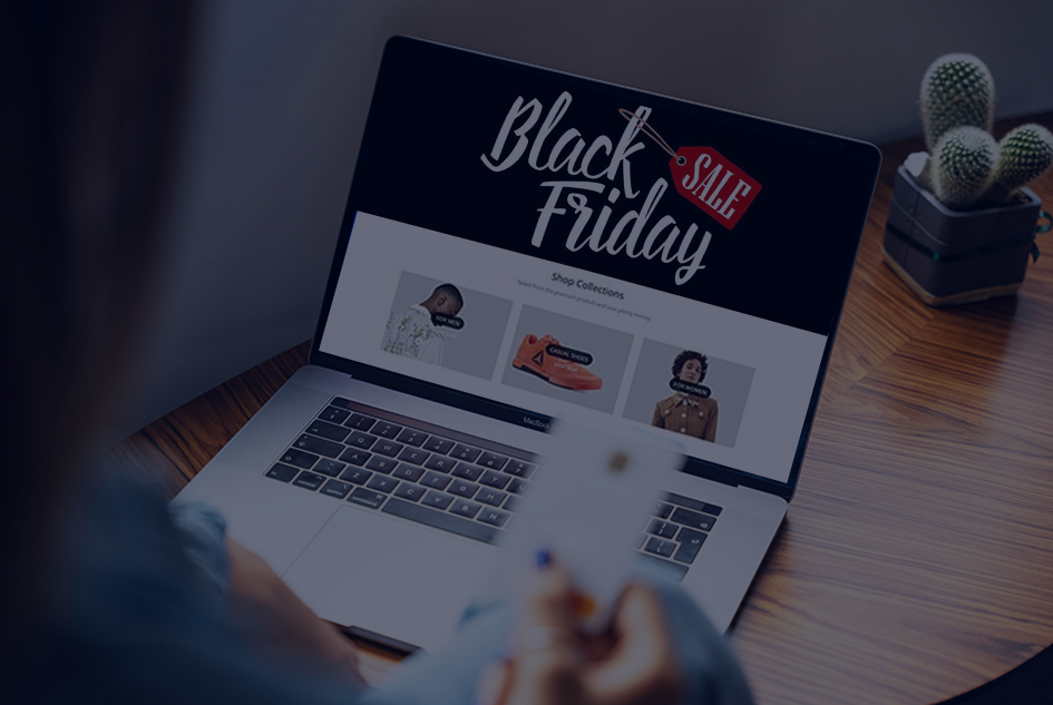 Black Friday E-commerce displayed on computer screen