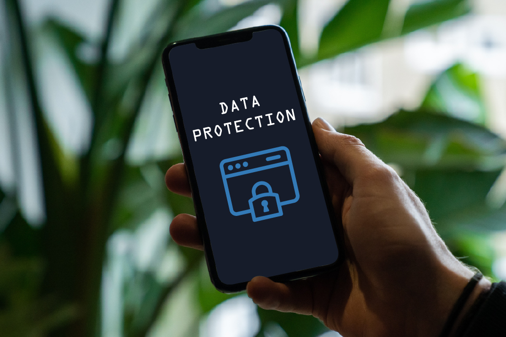data protection wording on mobile phone